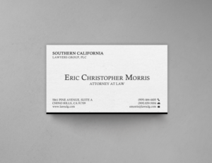 Business Card Design by chandrayaan.creative for Southern California Lawyers Group, PC | Design: #23139766