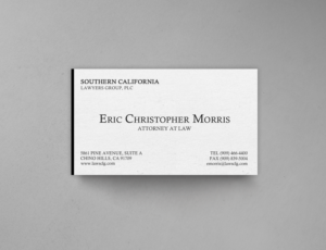 Business Card Design by chandrayaan.creative for Southern California Lawyers Group, PC | Design: #23139769
