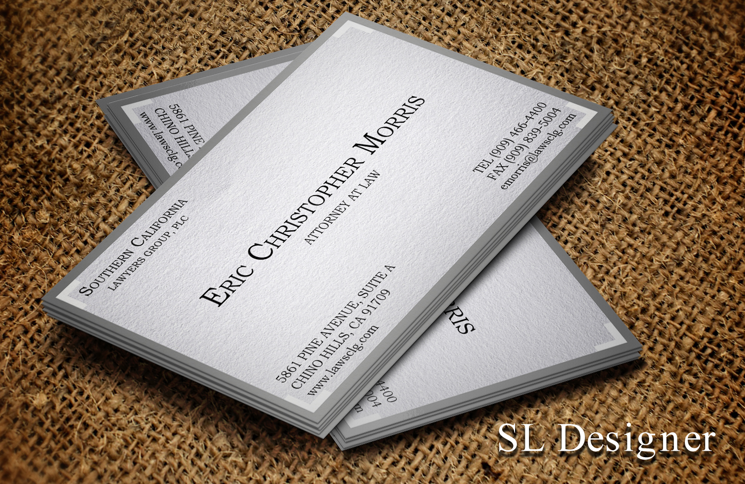 Business Card Design by SL Designer for Southern California Lawyers Group, PC | Design #23138118
