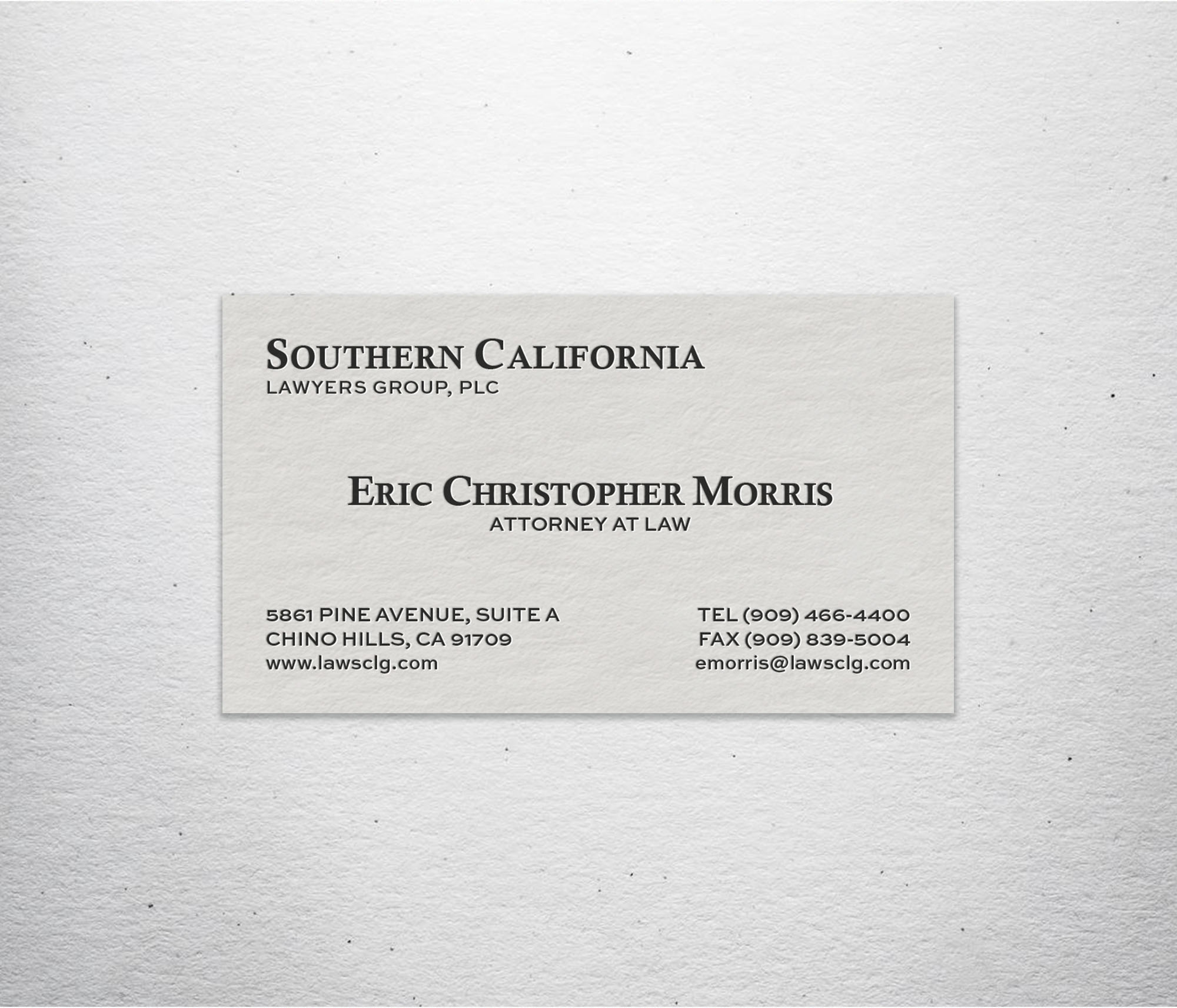 Business Card Design by Tripti Ranjan Gain for Southern California Lawyers Group, PC | Design #23140834