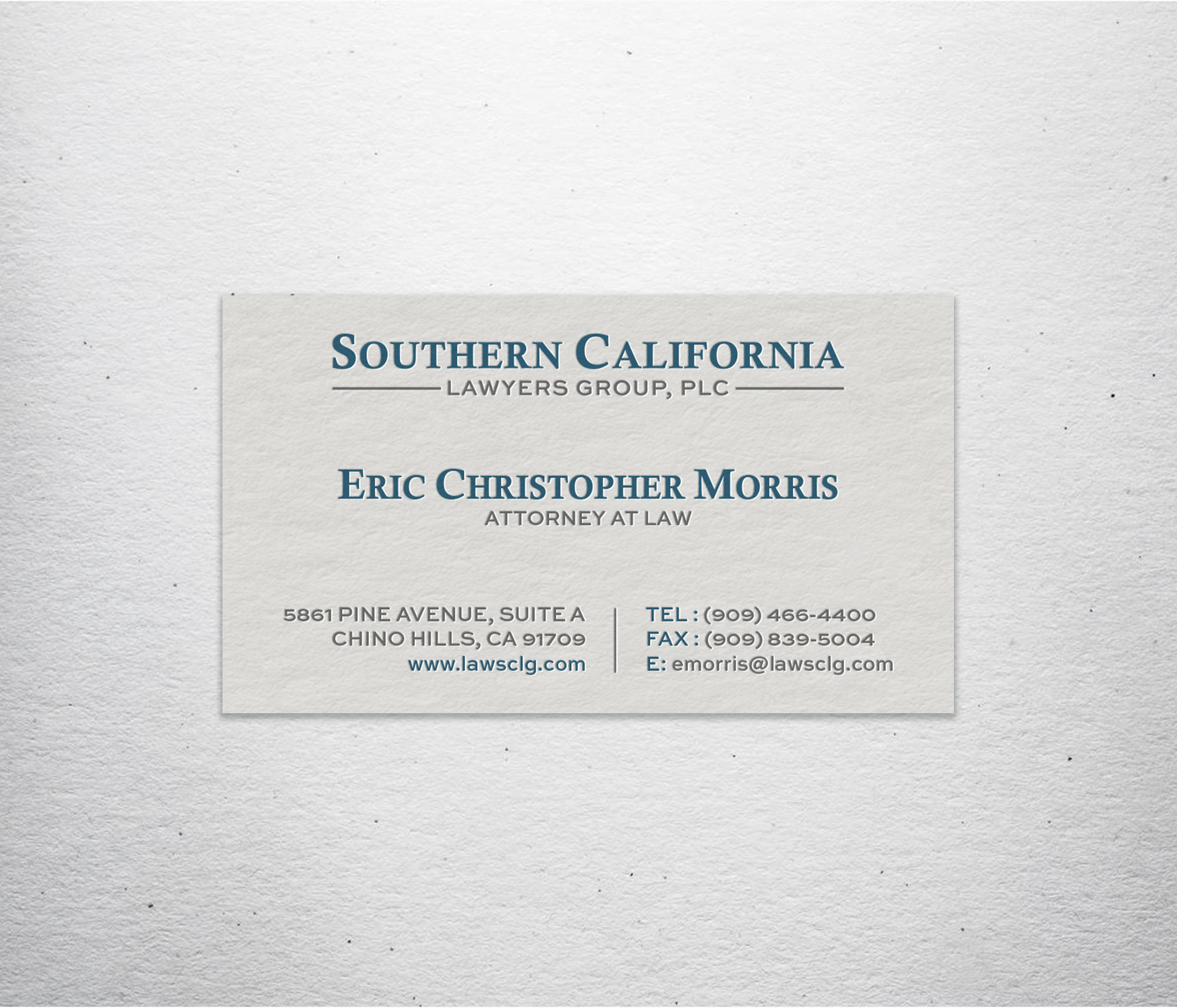 Business Card Design by Tripti Ranjan Gain for Southern California Lawyers Group, PC | Design #23141315
