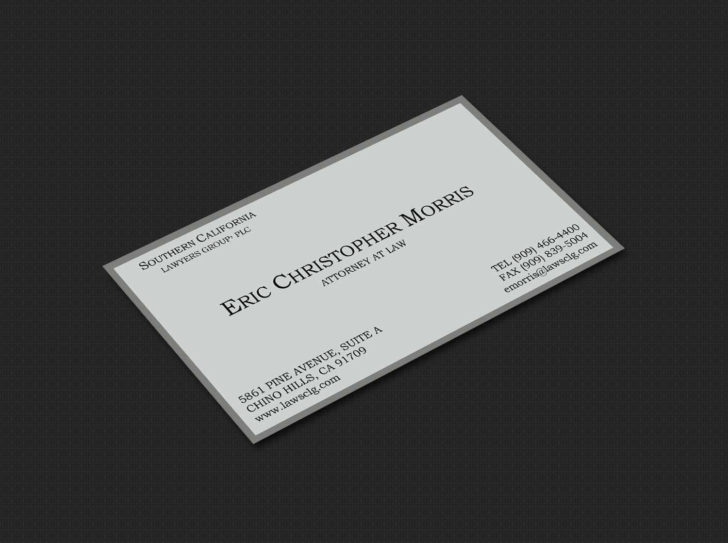 Business Card Design by HAKIMA 2 for Southern California Lawyers Group, PC | Design #23138441