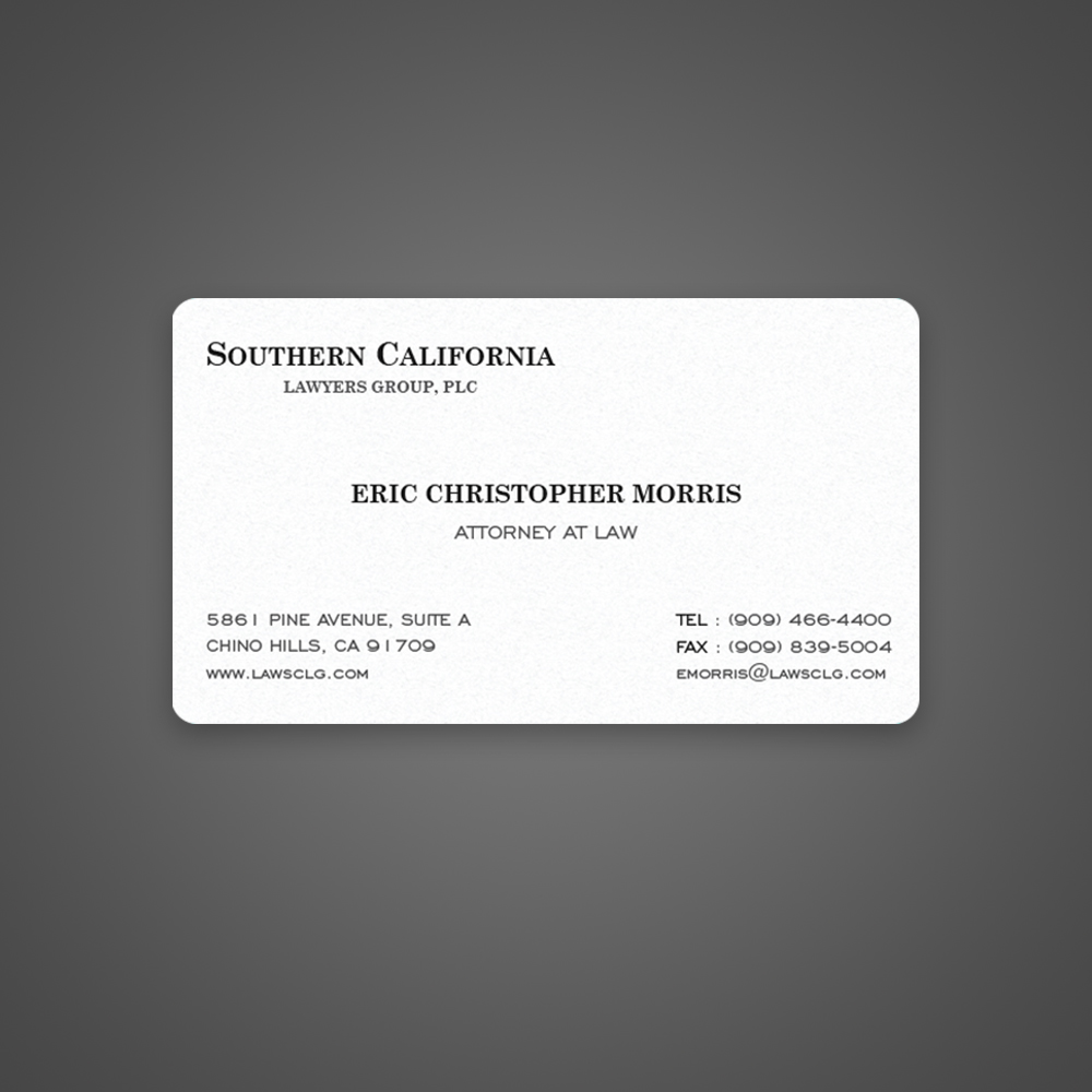 Design de Carte de Visite par Uttom 2 pour Southern California Lawyers Group, PC | Design #23137034