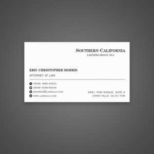 Business Card Design by Uttom 2 for Southern California Lawyers Group, PC | Design: #23137143