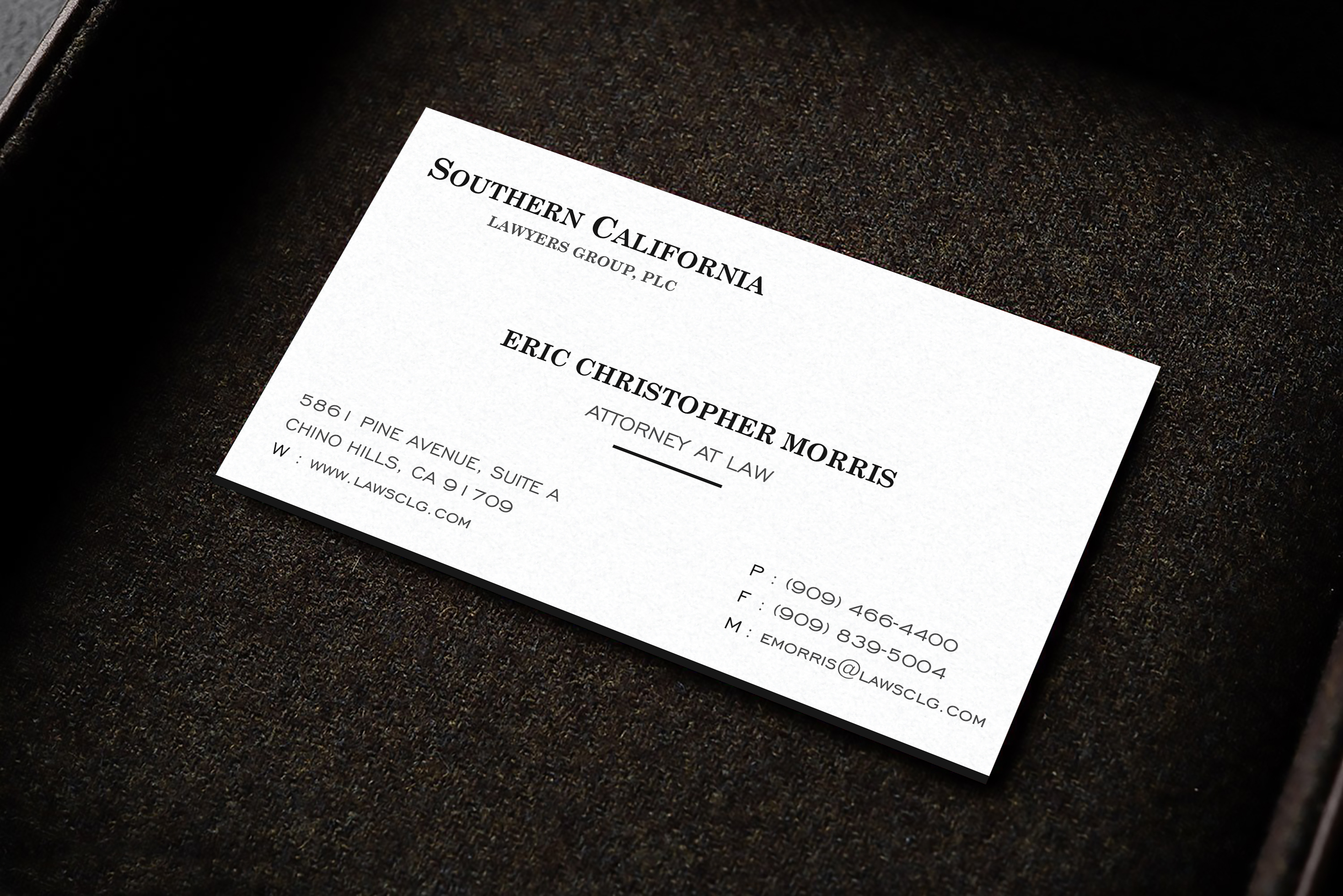 Business Card Design by Uttom 2 for Southern California Lawyers Group, PC | Design #23137890