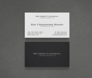 Business Card Design by logodentity for Southern California Lawyers Group, PC | Design: #23136830