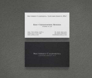 Business Card Design by logodentity for Southern California Lawyers Group, PC | Design: #23136875