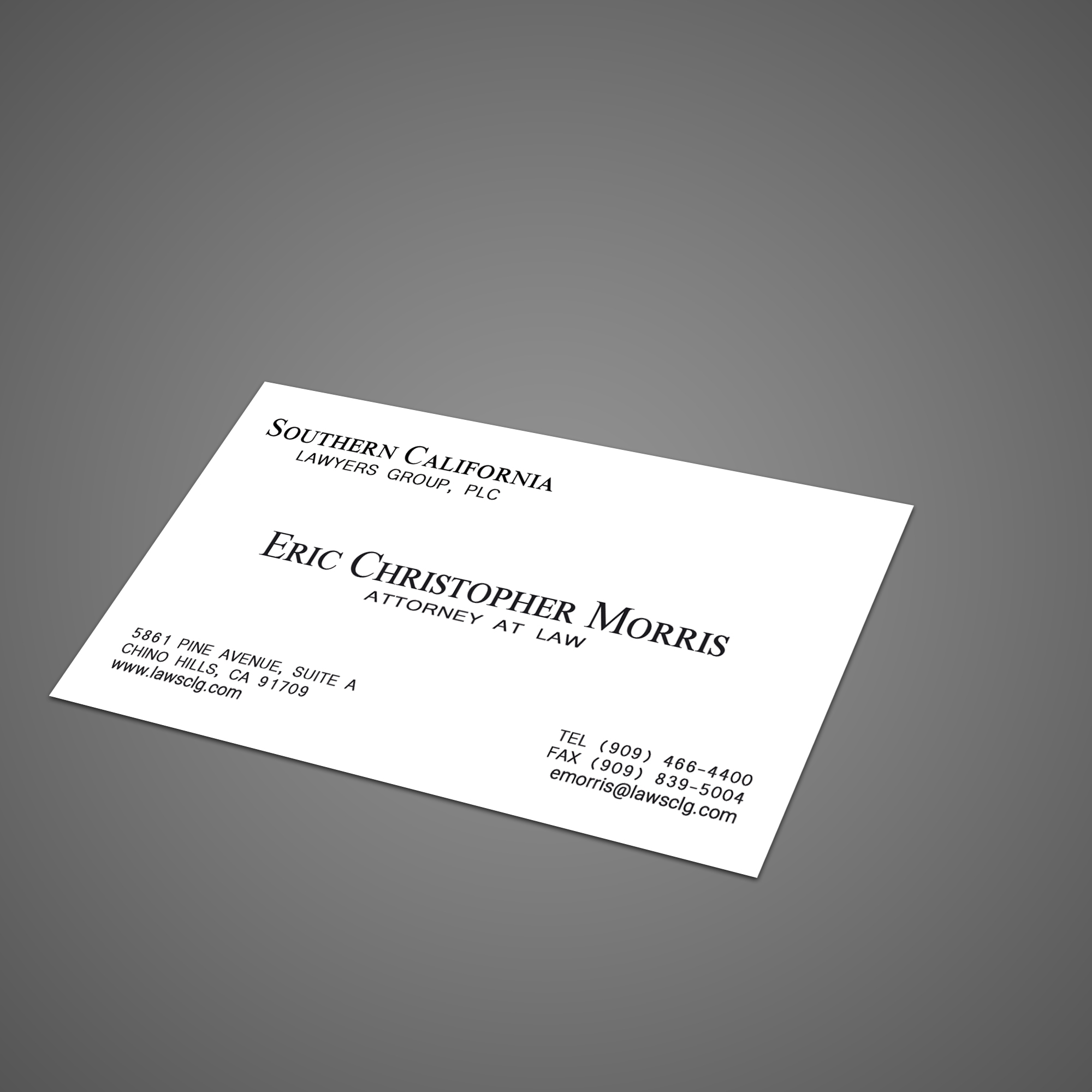 Diseño de Tarjeta de Presentación por Bonna 3 para Southern California Lawyers Group, PC | Diseño #23137807