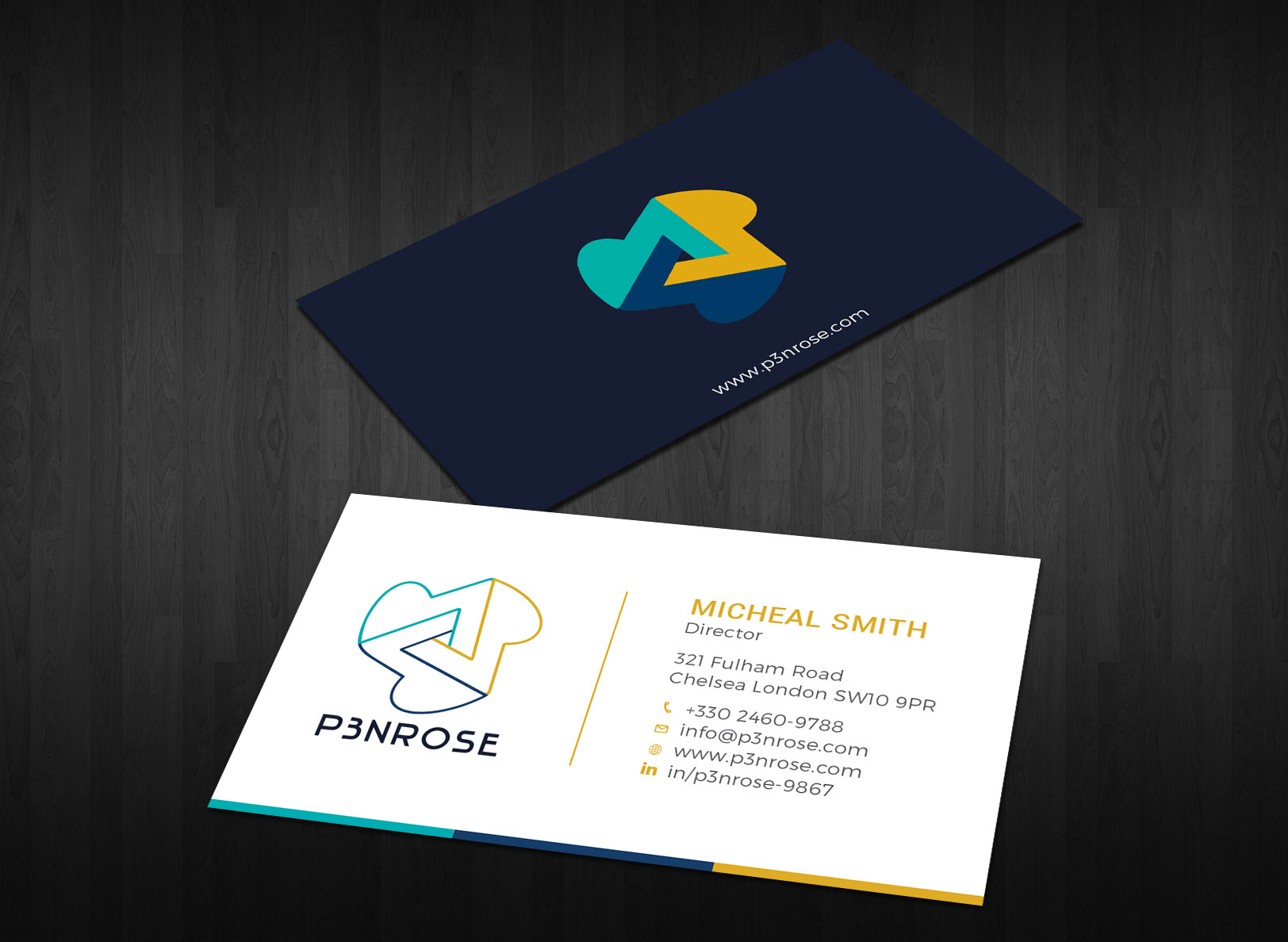 Business Card Design by Tripti Ranjan Gain for P3nrose | Design #23066340
