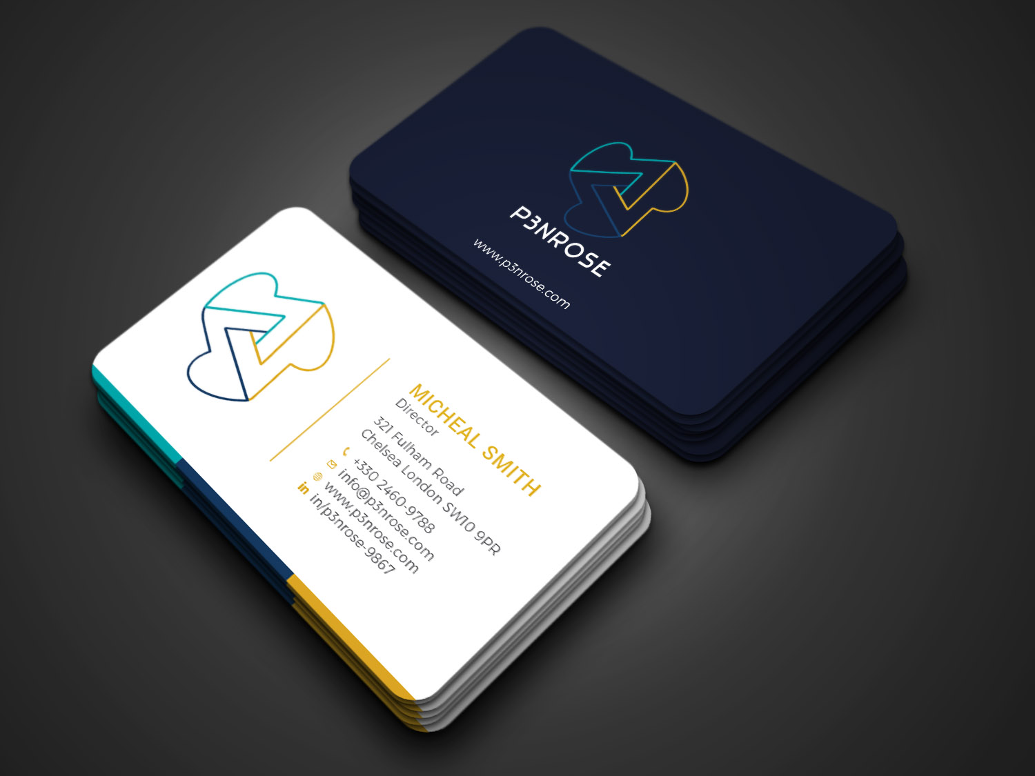 Business Card Design by Tripti Ranjan Gain for P3nrose | Design #23066343