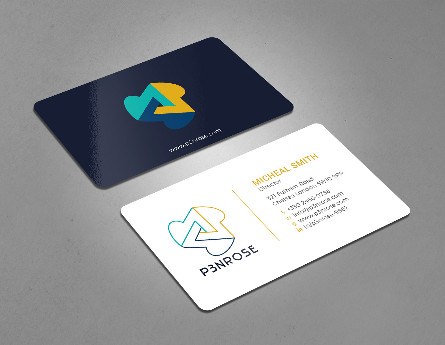 Business Card Design by Tripti Ranjan Gain for P3nrose | Design #23066346