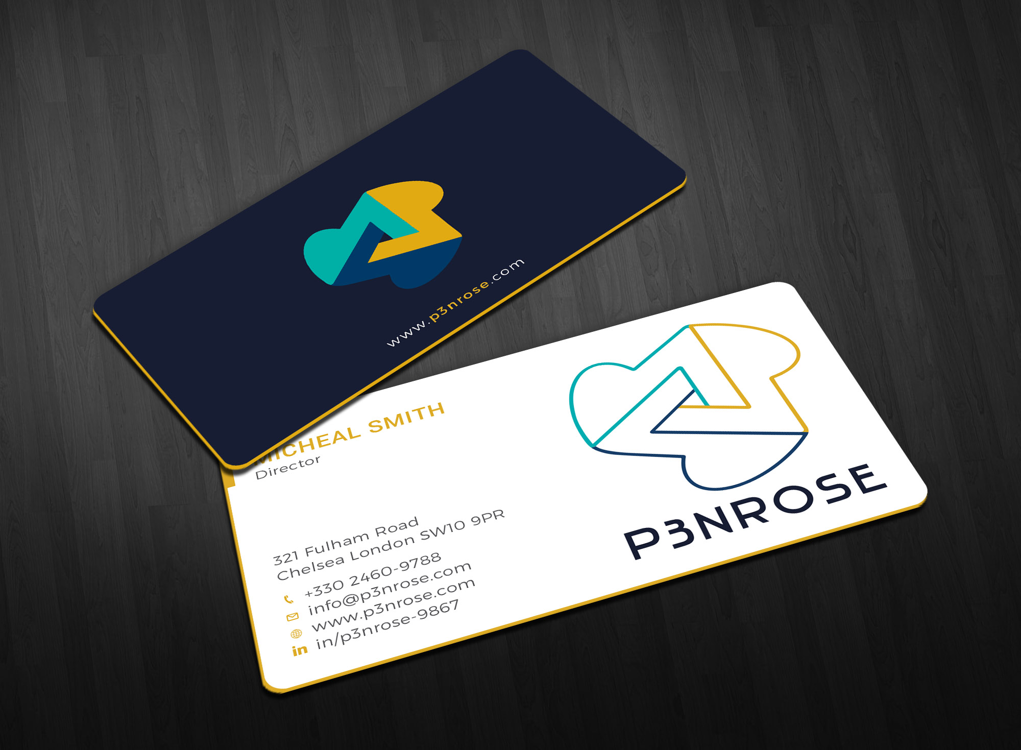 Business Card Design by Tripti Ranjan Gain for P3nrose | Design #23066352