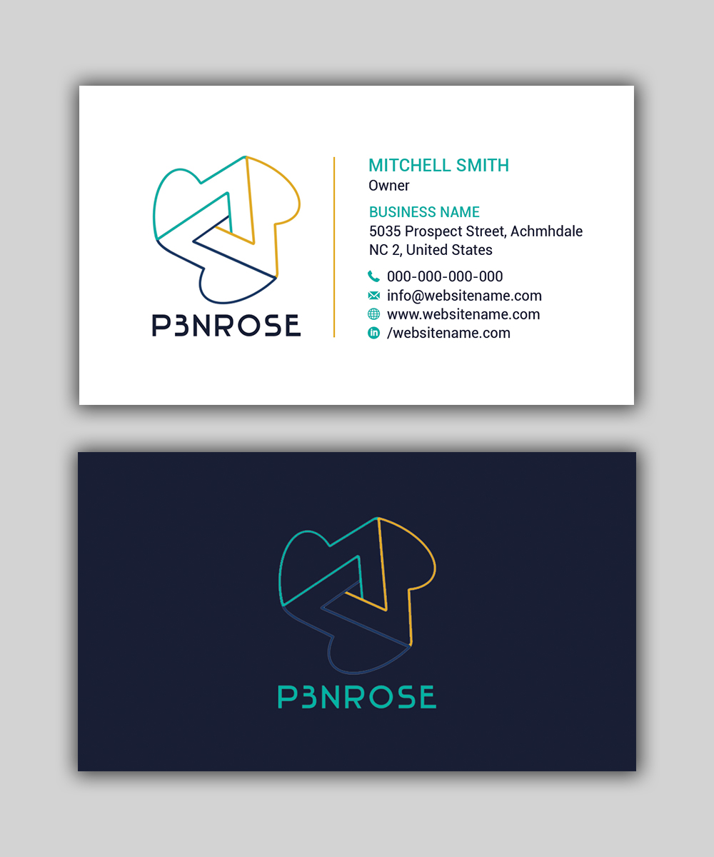 Business Card Design by T.R for P3nrose | Design #23066301