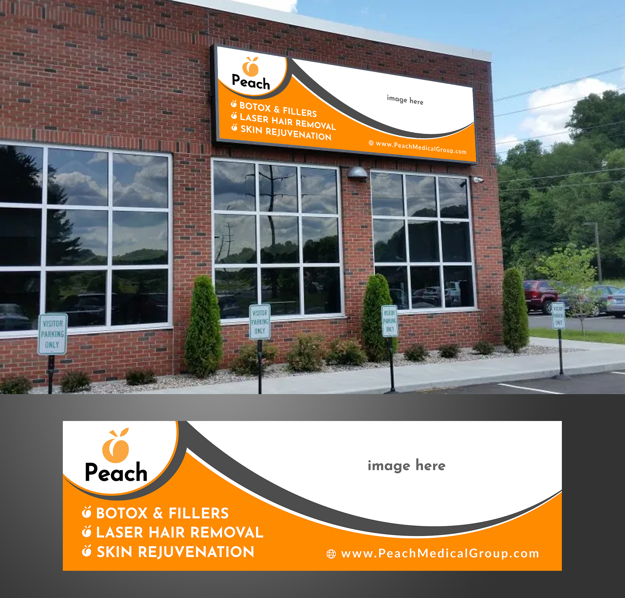 Signage Design by OwnDesign for Peach Skin & Laser | Design #23072043