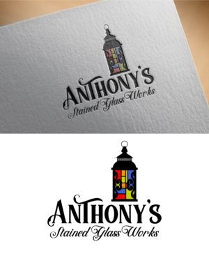 Anthony's Stained Glass Works | Logo Design by H-H Arts