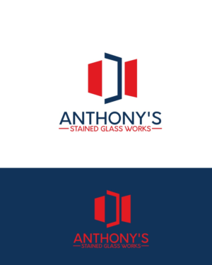 Anthony's Stained Glass Works | Logo Design by madeline 3