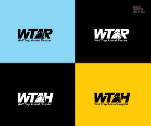OPTIONS:  1) WTAR; 2) WOLF TRAP ANIMAL RESCUE; 3) WTAR / WTAH | Logo Design by step forward 2