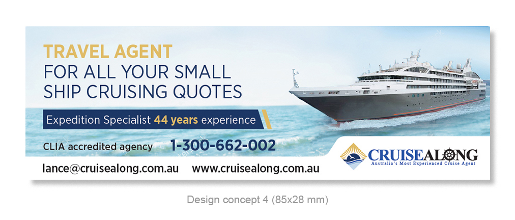 Advertisement Design by D Creative for CruiseAlong Pty Ltd | Design: #23132656