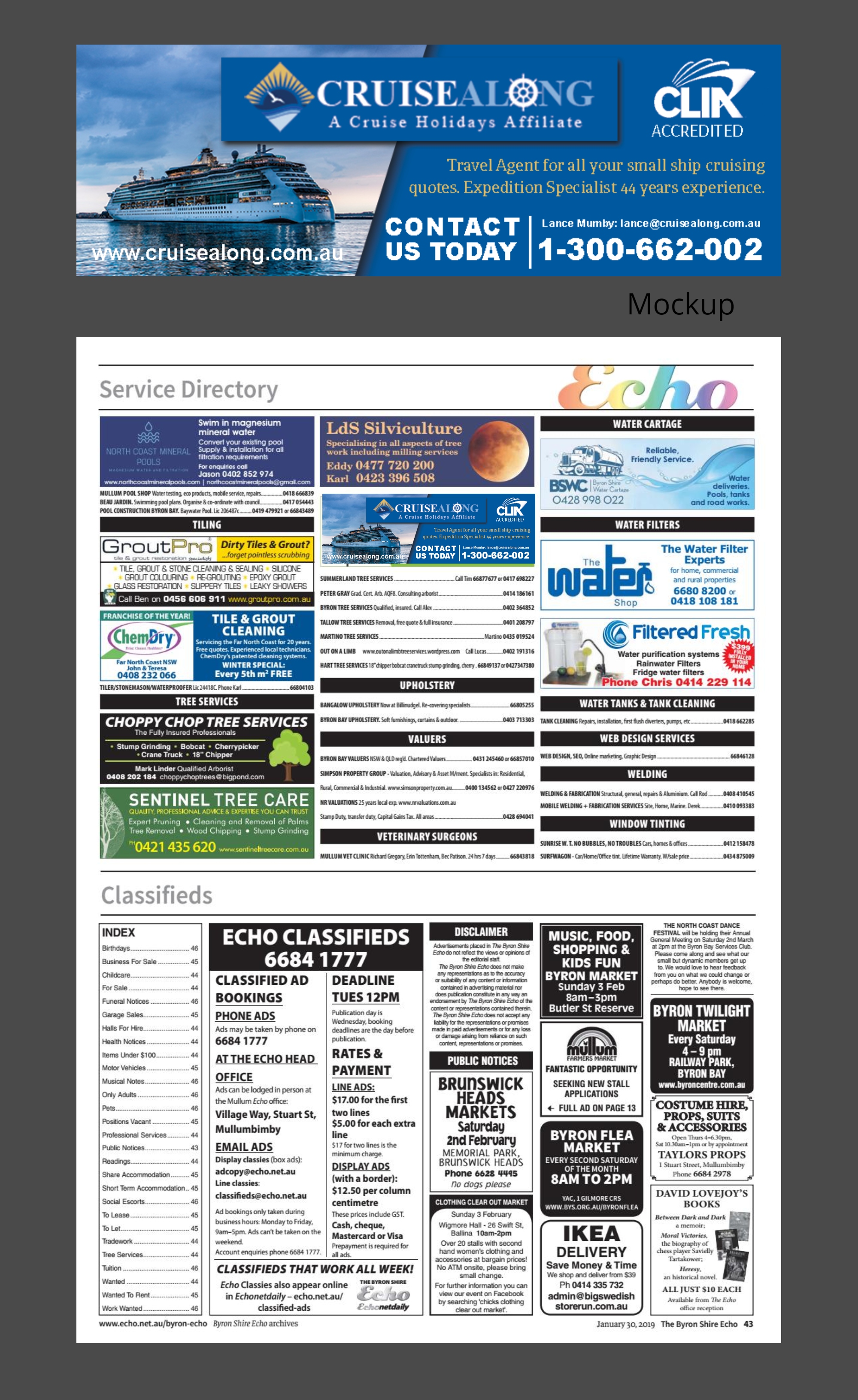 Advertisement Design by AnneWanjiku for CruiseAlong Pty Ltd | Design #23129182