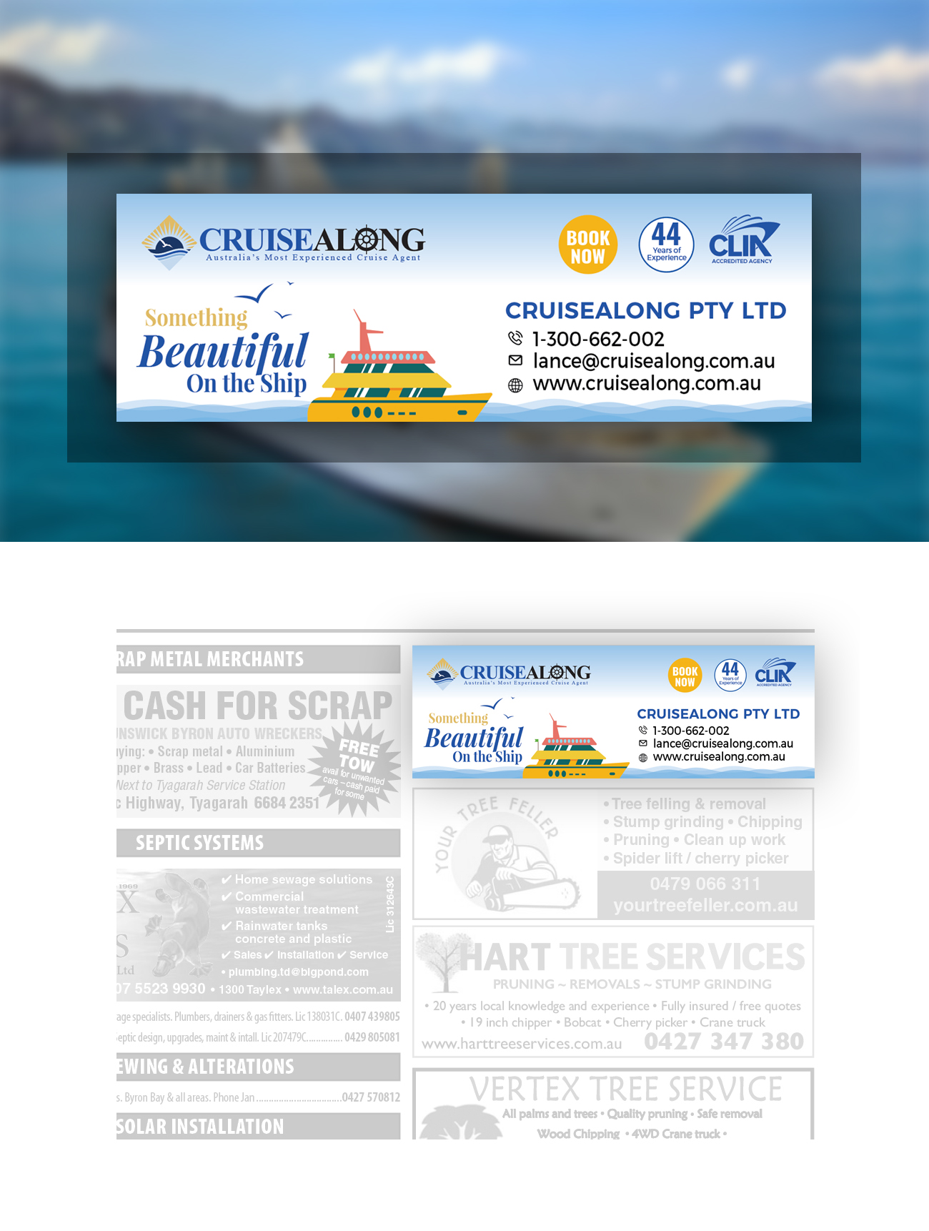 Advertisement Design by dwij 3 for CruiseAlong Pty Ltd | Design #23124155