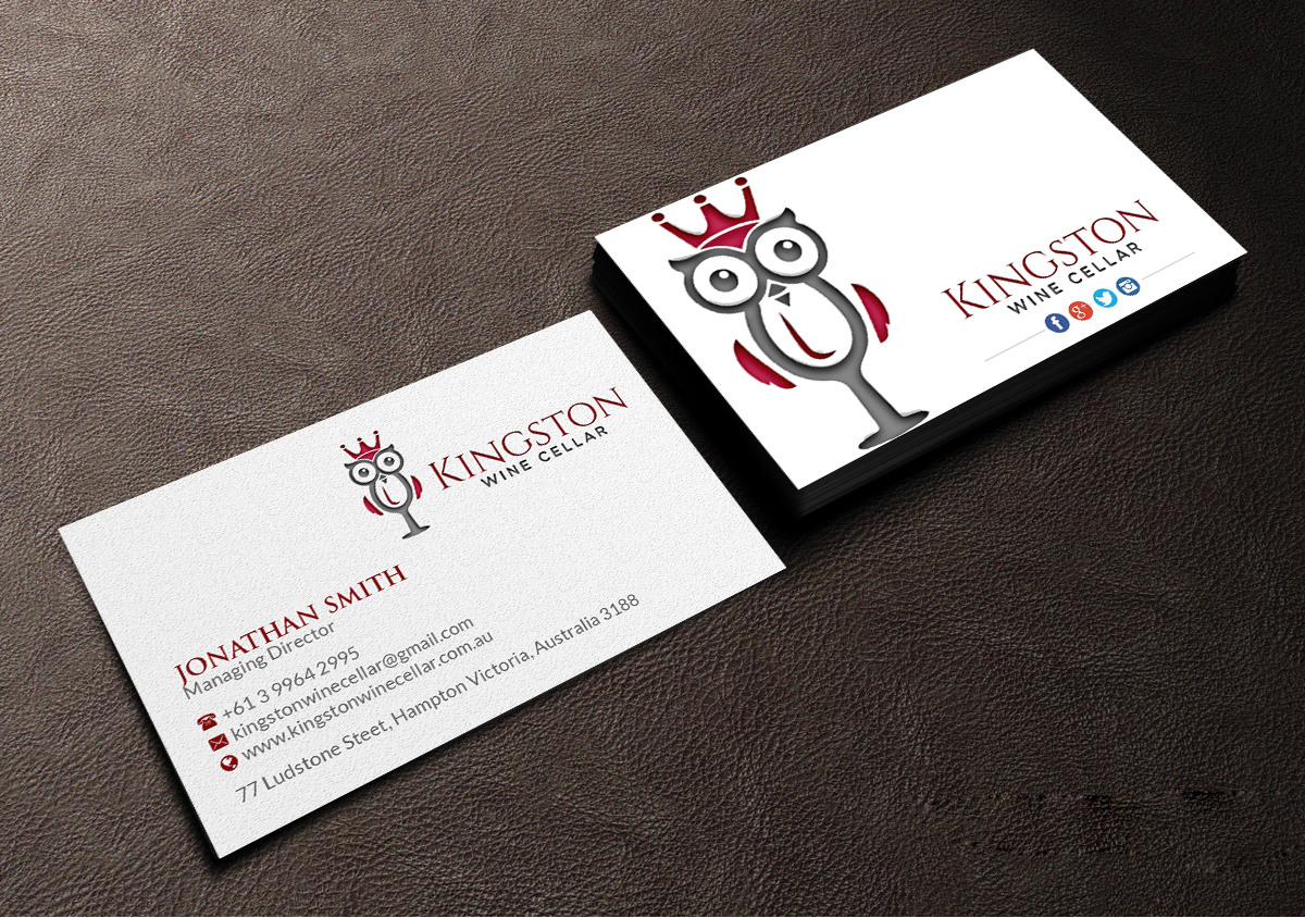 Business Card Design by Creations Box 2015 for Kingston Wine Cellar | Design #23096081