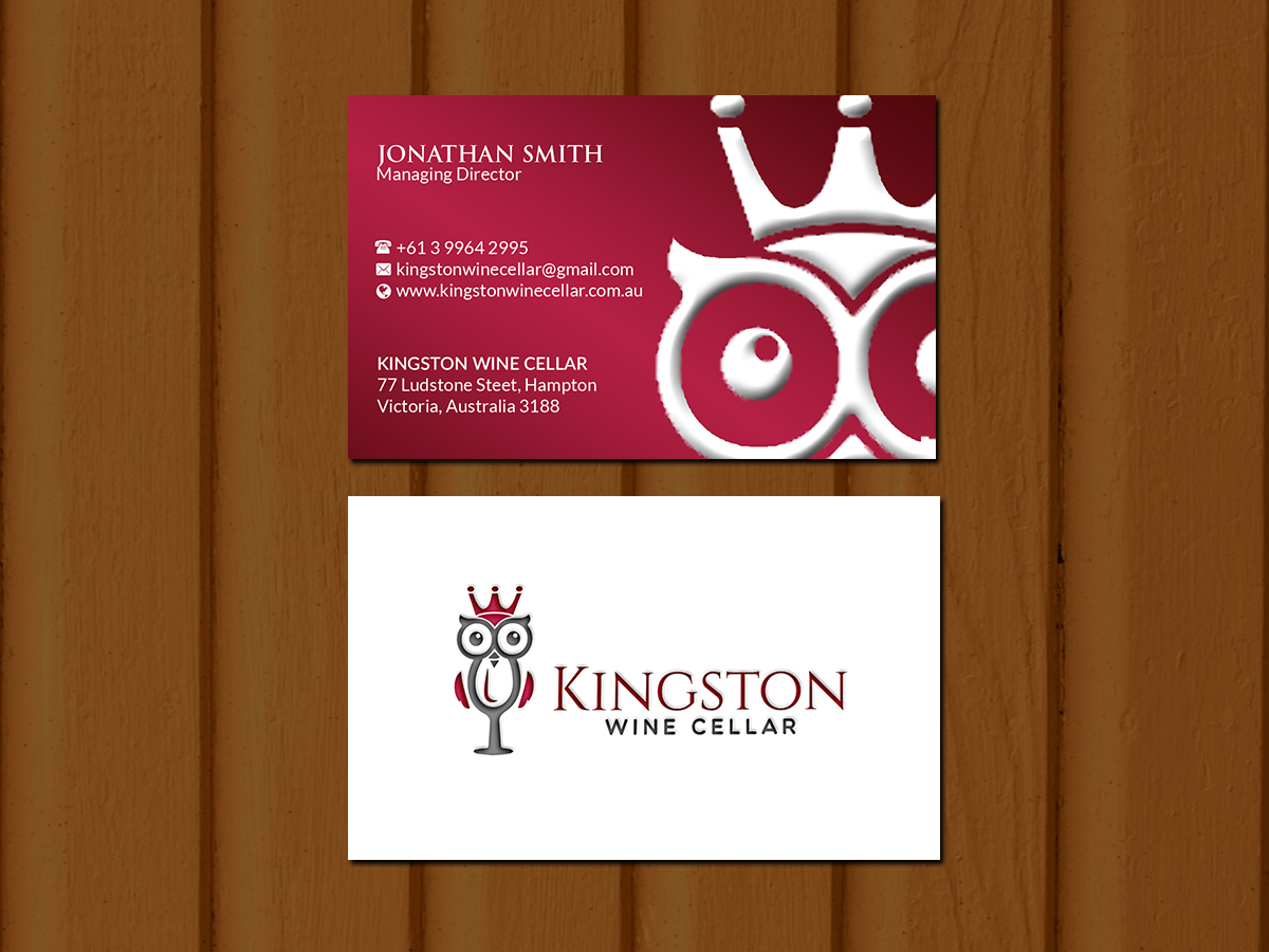 Business Card Design by Creations Box 2015 for Kingston Wine Cellar | Design #23096096