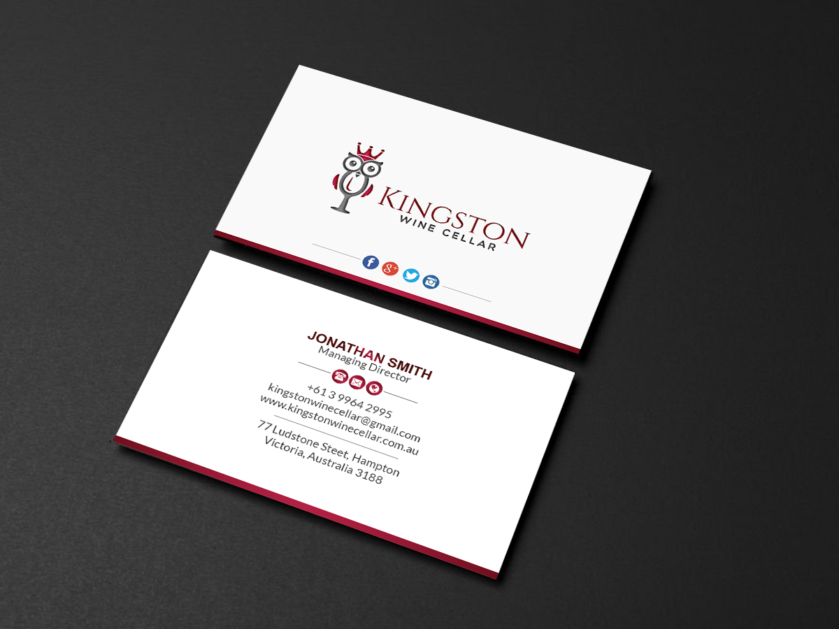 Design de Carte de Visite par Creations Box 2015 pour Kingston Wine Cellar | Design #23096126