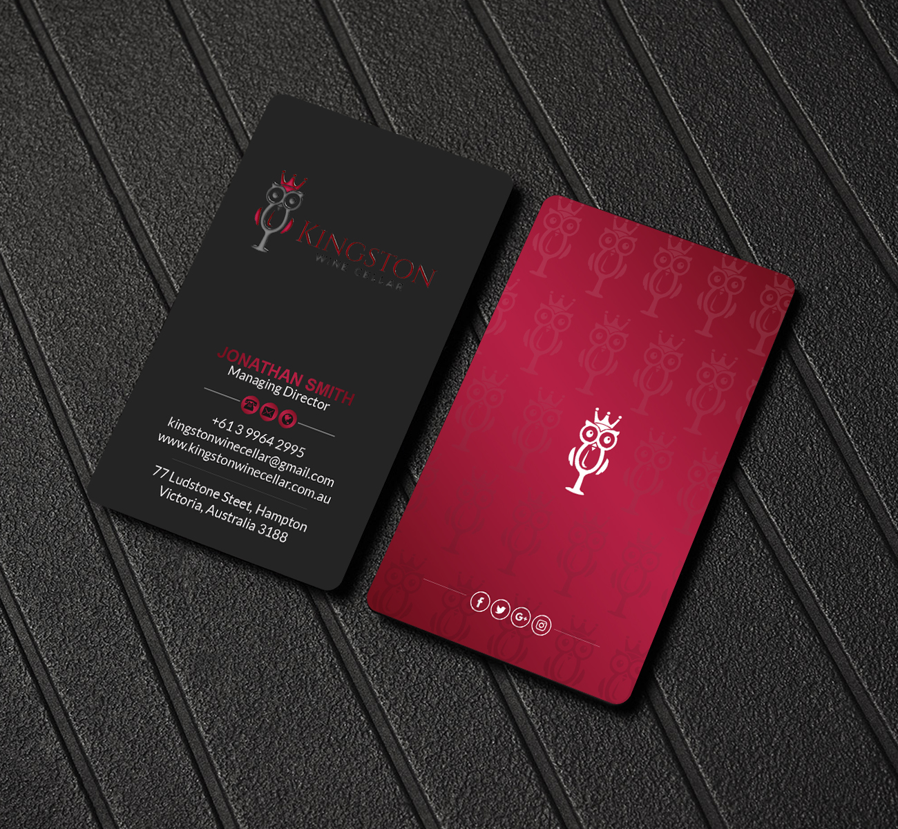 Business Card Design by Creations Box 2015 for Kingston Wine Cellar | Design #23247727