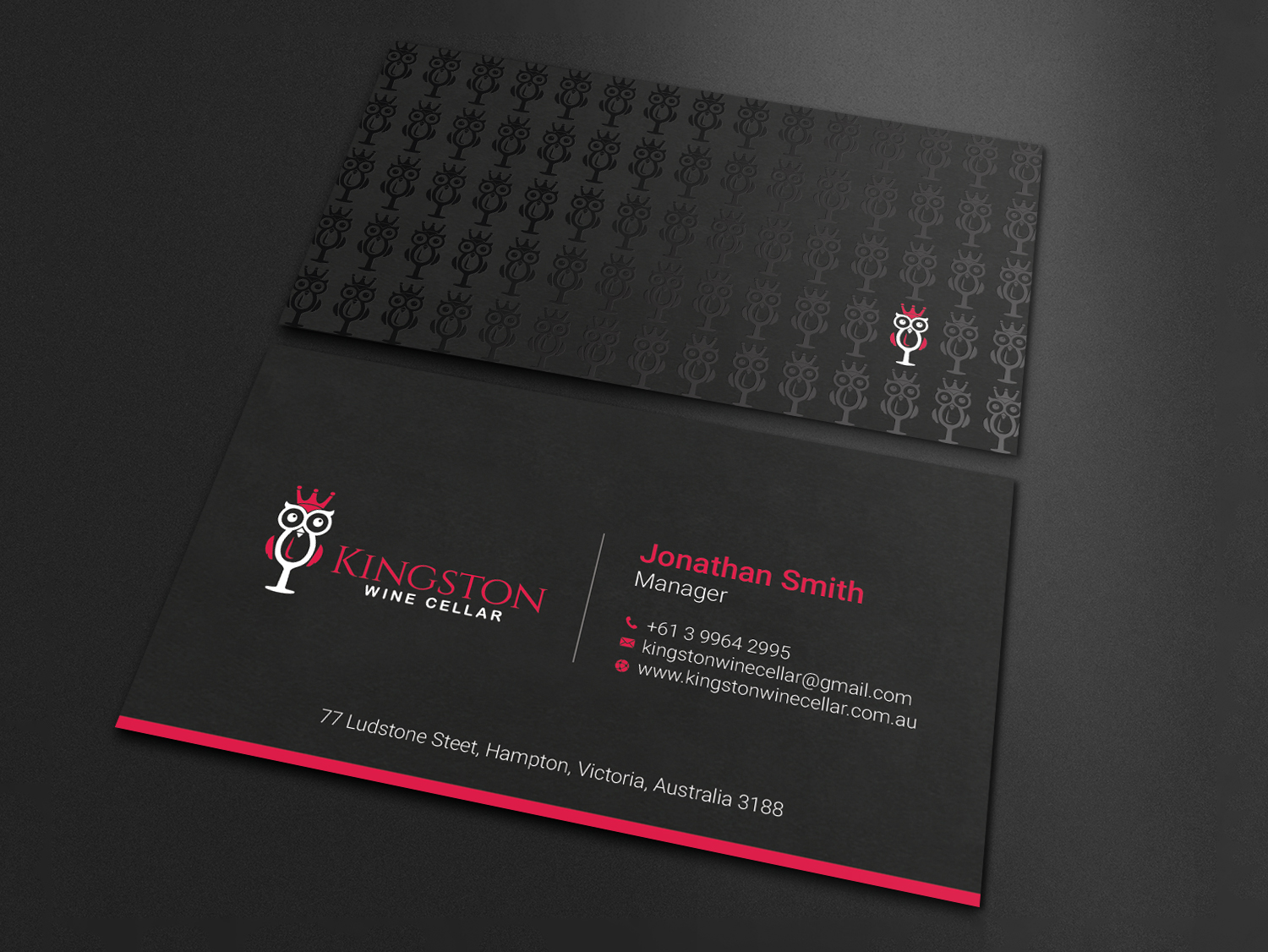 Design de Carte de Visite par LAXMI DESIGNHUB pour Kingston Wine Cellar | Design #23085880