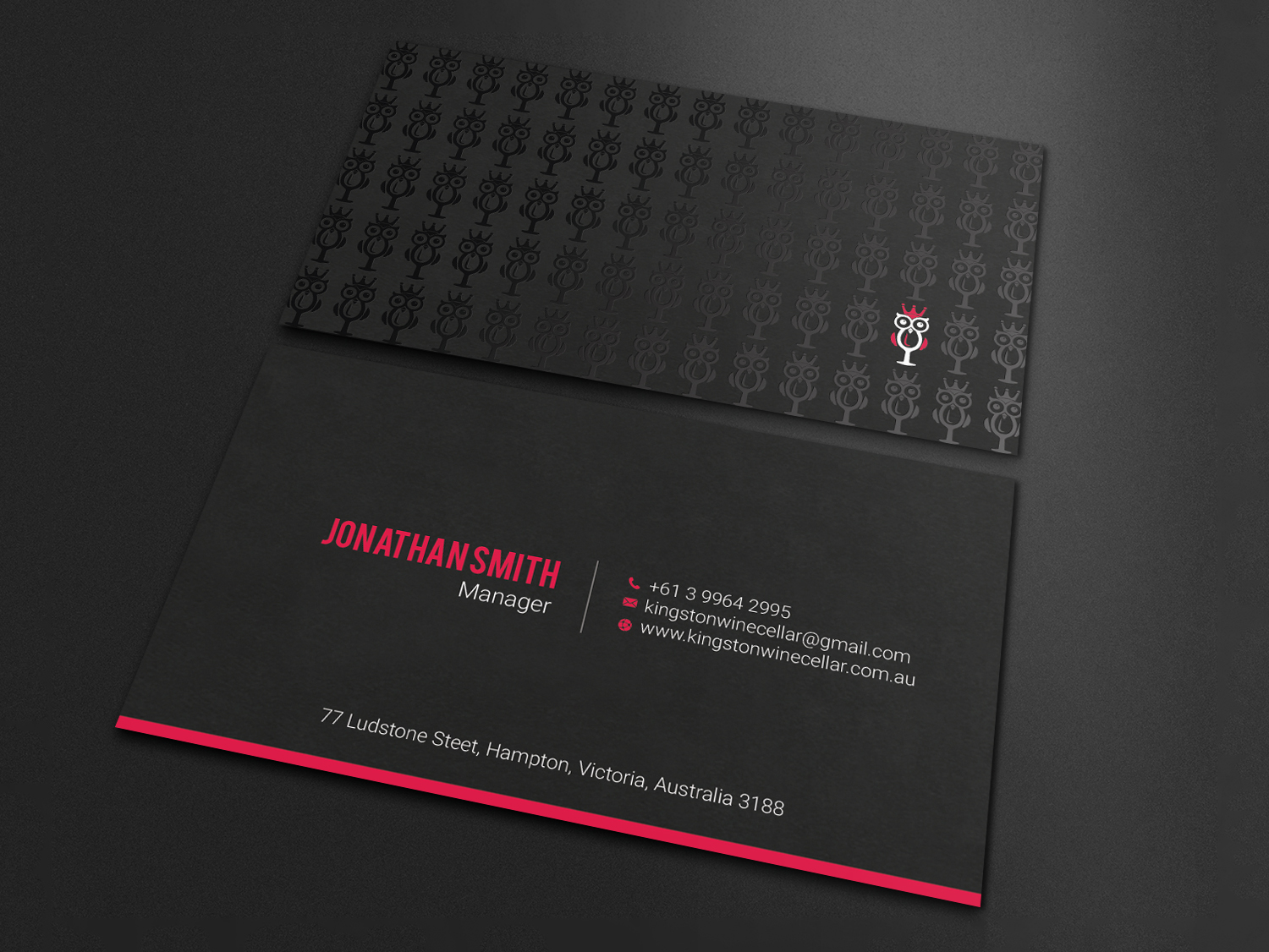 Diseño de Tarjeta de Presentación por LAXMI DESIGNHUB para Kingston Wine Cellar | Diseño #23085881