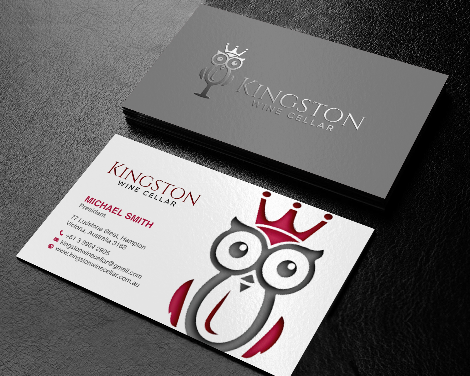 Business Card Design by chandrayaan.creative for Kingston Wine Cellar | Design #23092682