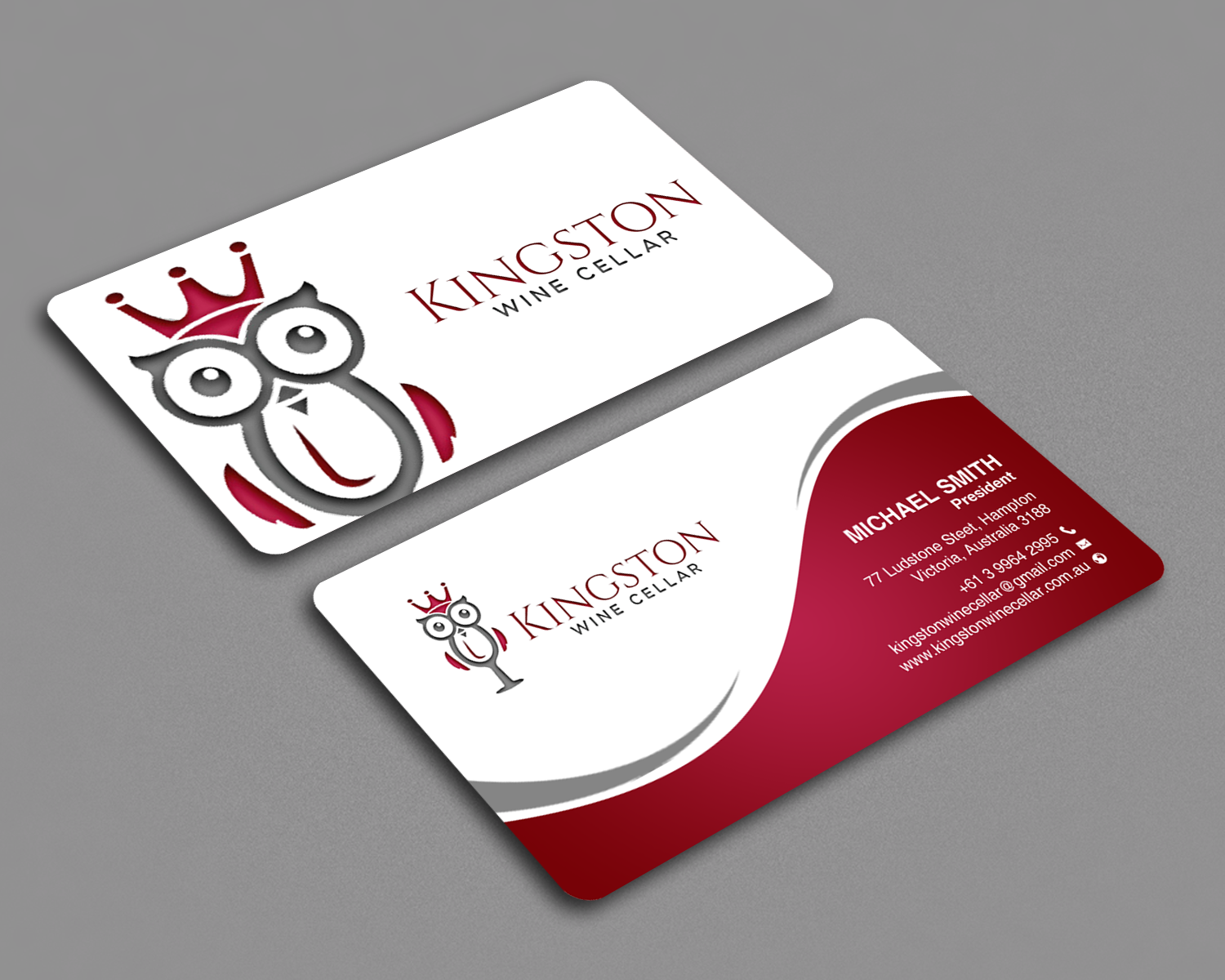 Business Card Design by chandrayaan.creative for Kingston Wine Cellar | Design #23092684