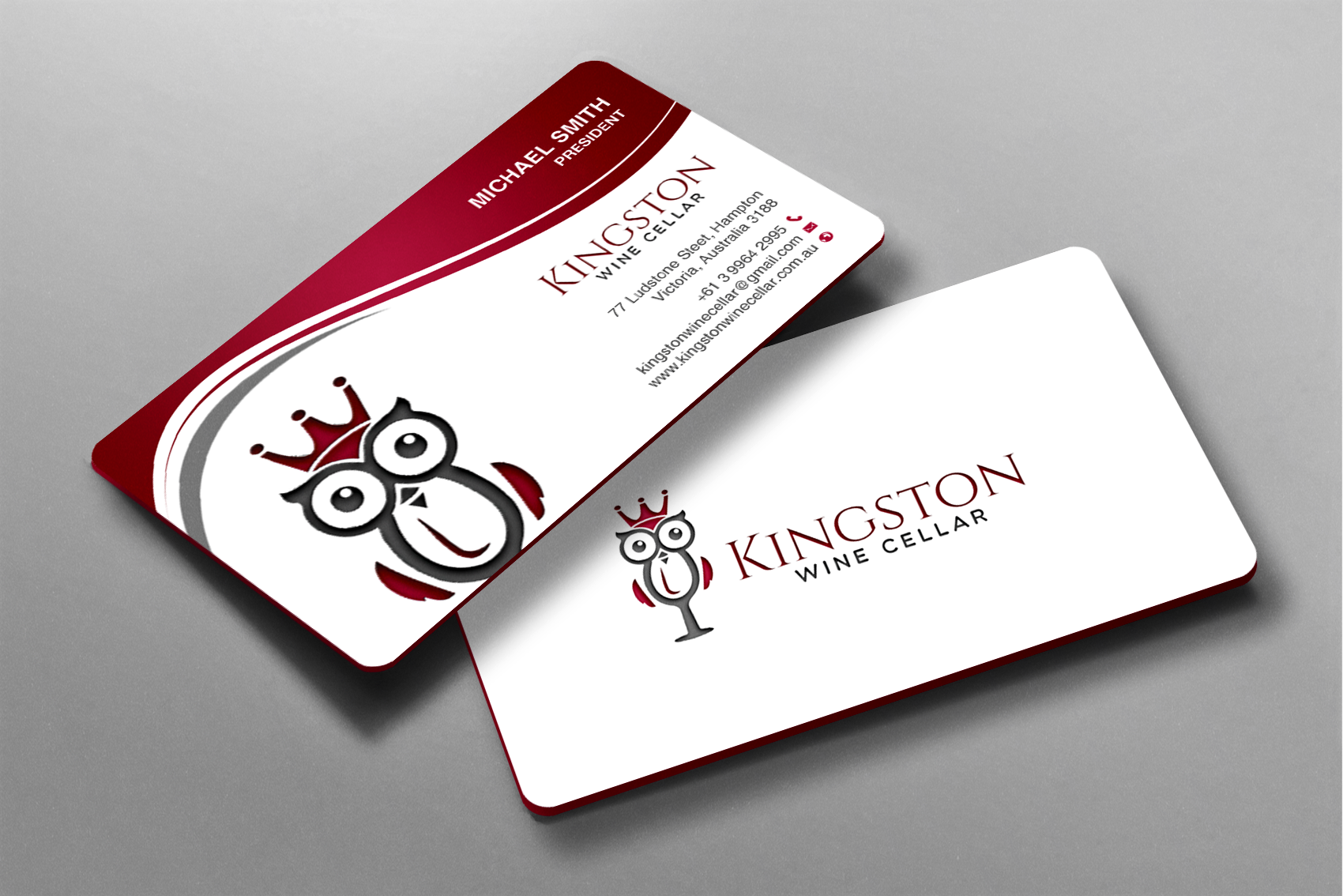 Business Card Design by chandrayaan.creative for Kingston Wine Cellar | Design #23092694