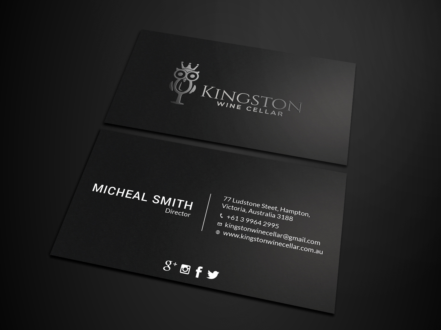 Diseño de Tarjeta de Presentación por Tripti Ranjan Gain para Kingston Wine Cellar | Diseño #23085252