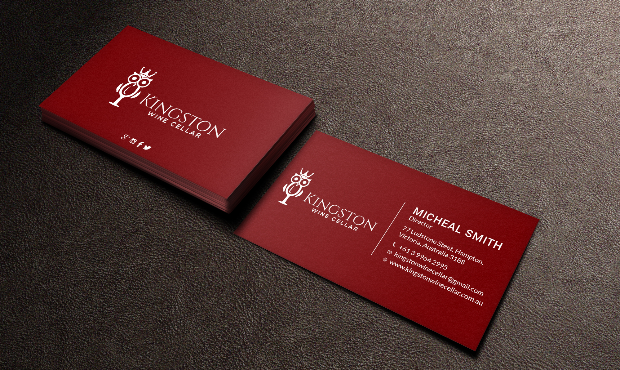 Business Card Design by Tripti Ranjan Gain for Kingston Wine Cellar | Design #23085276