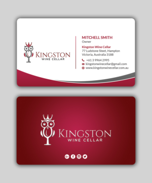 Business Card Design by T.R for Kingston Wine Cellar | Design: #23084387