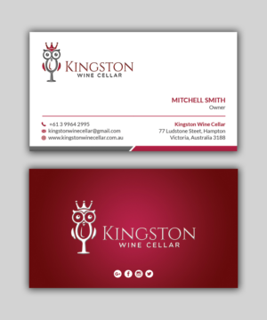 Business Card Design by T.R for Kingston Wine Cellar | Design: #23084433