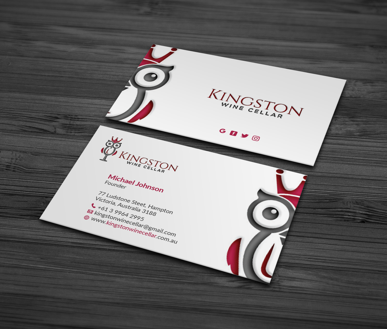Diseño de Tarjeta de Presentación por MDesign para Kingston Wine Cellar | Diseño #23085504