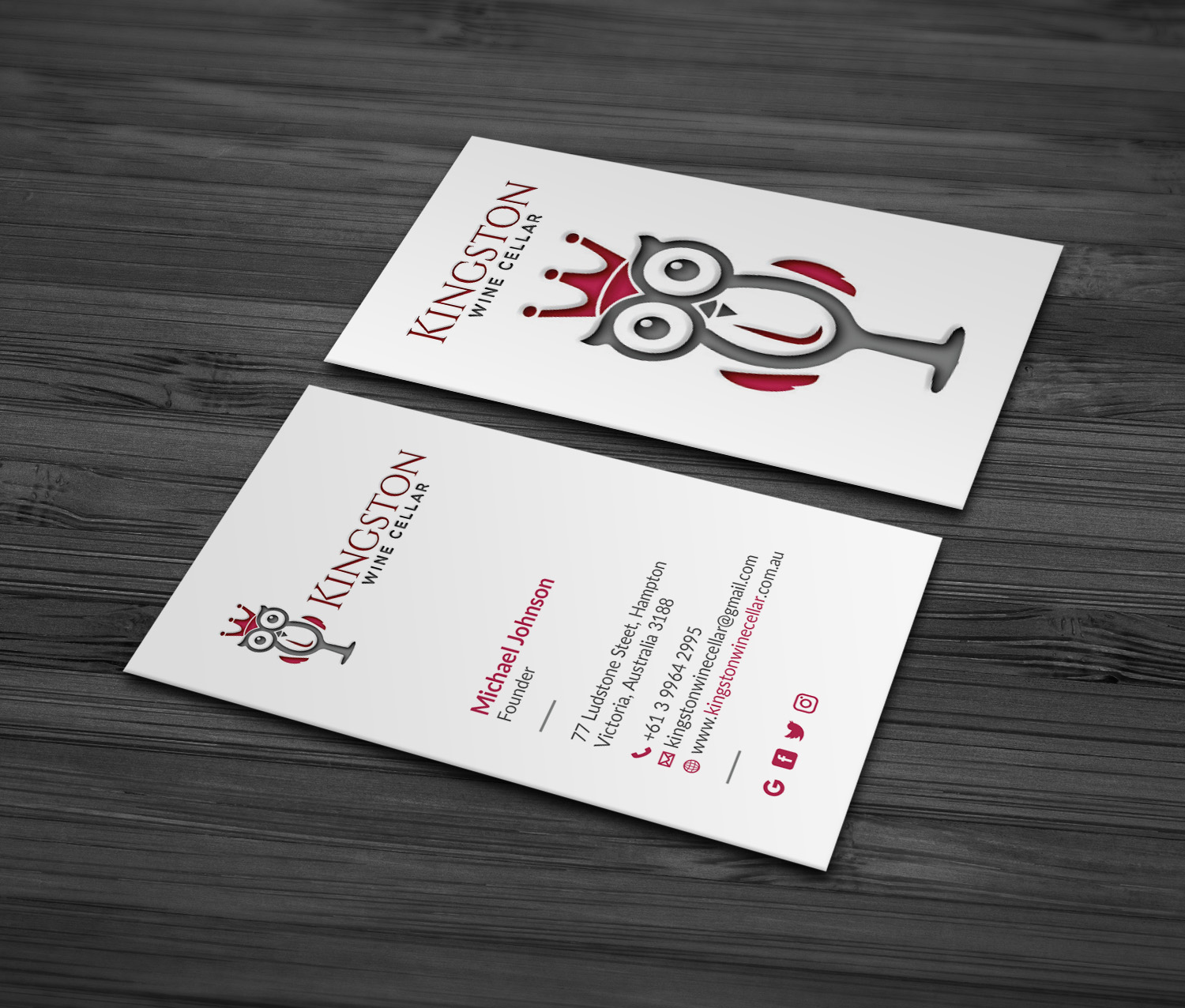 Diseño de Tarjeta de Presentación por MDesign para Kingston Wine Cellar | Diseño #23085509