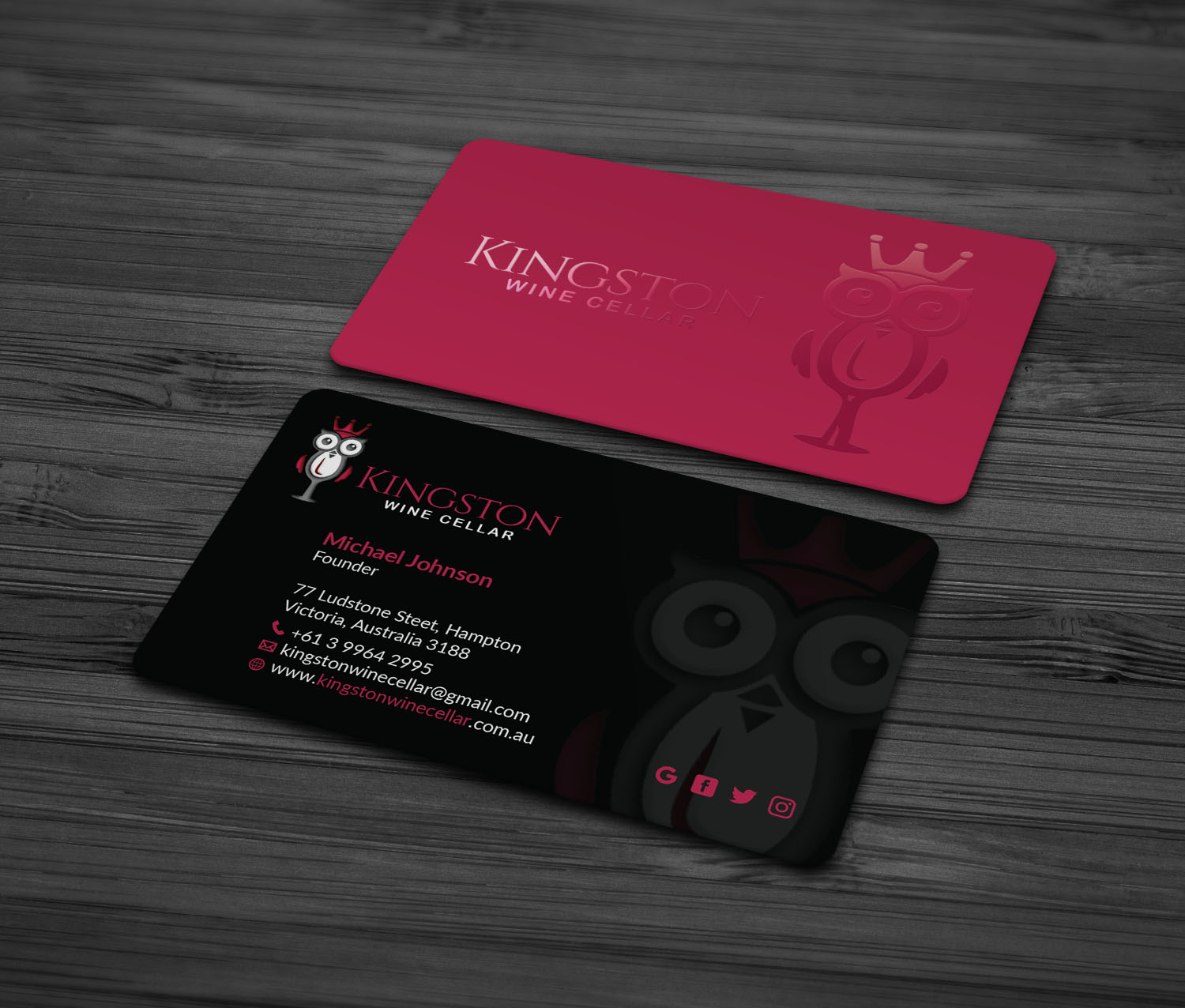 Diseño de Tarjeta de Presentación por MDesign para Kingston Wine Cellar | Diseño #23243741