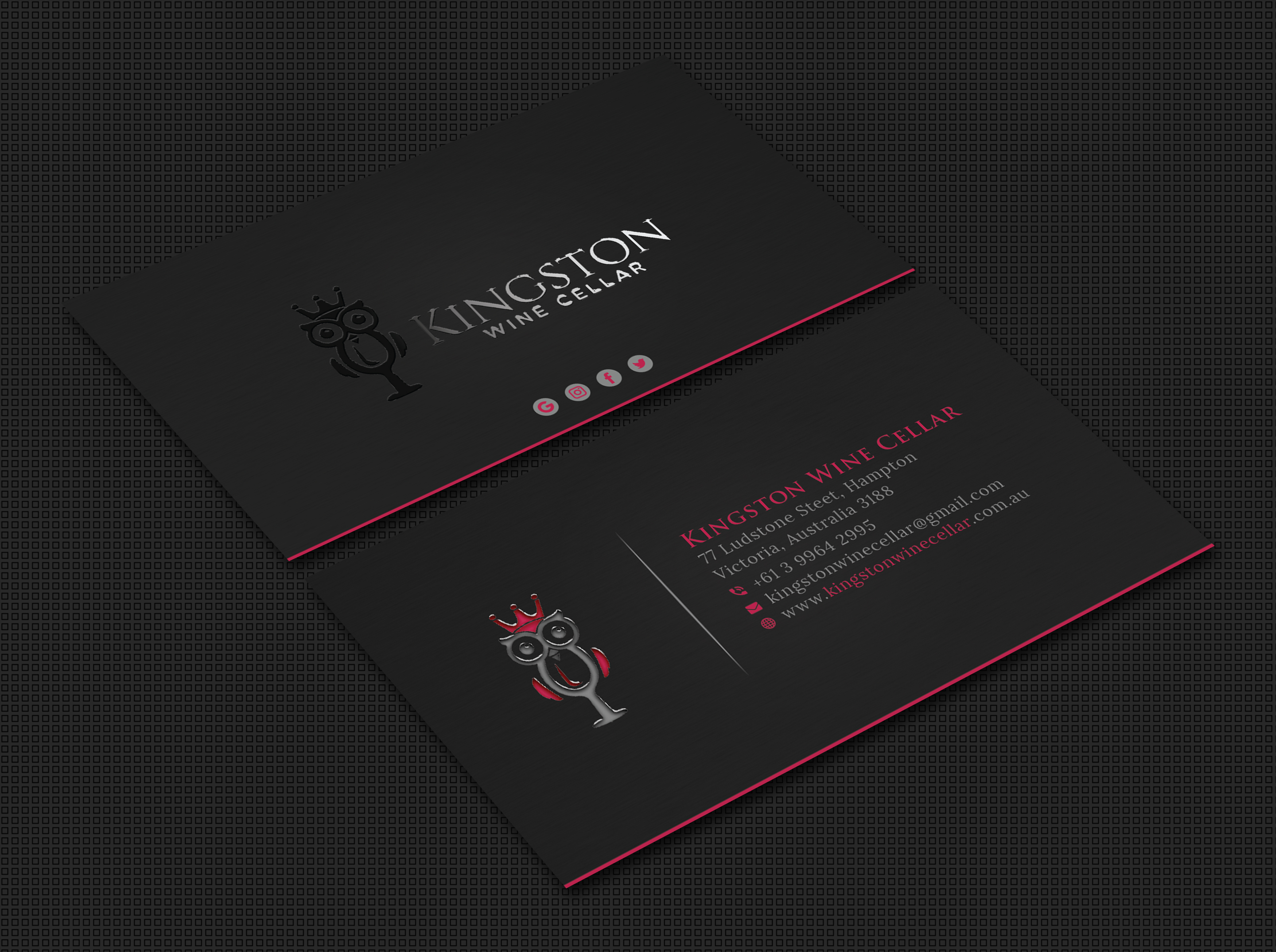 Business Card Design by Bold Pixels for Kingston Wine Cellar | Design #23120658