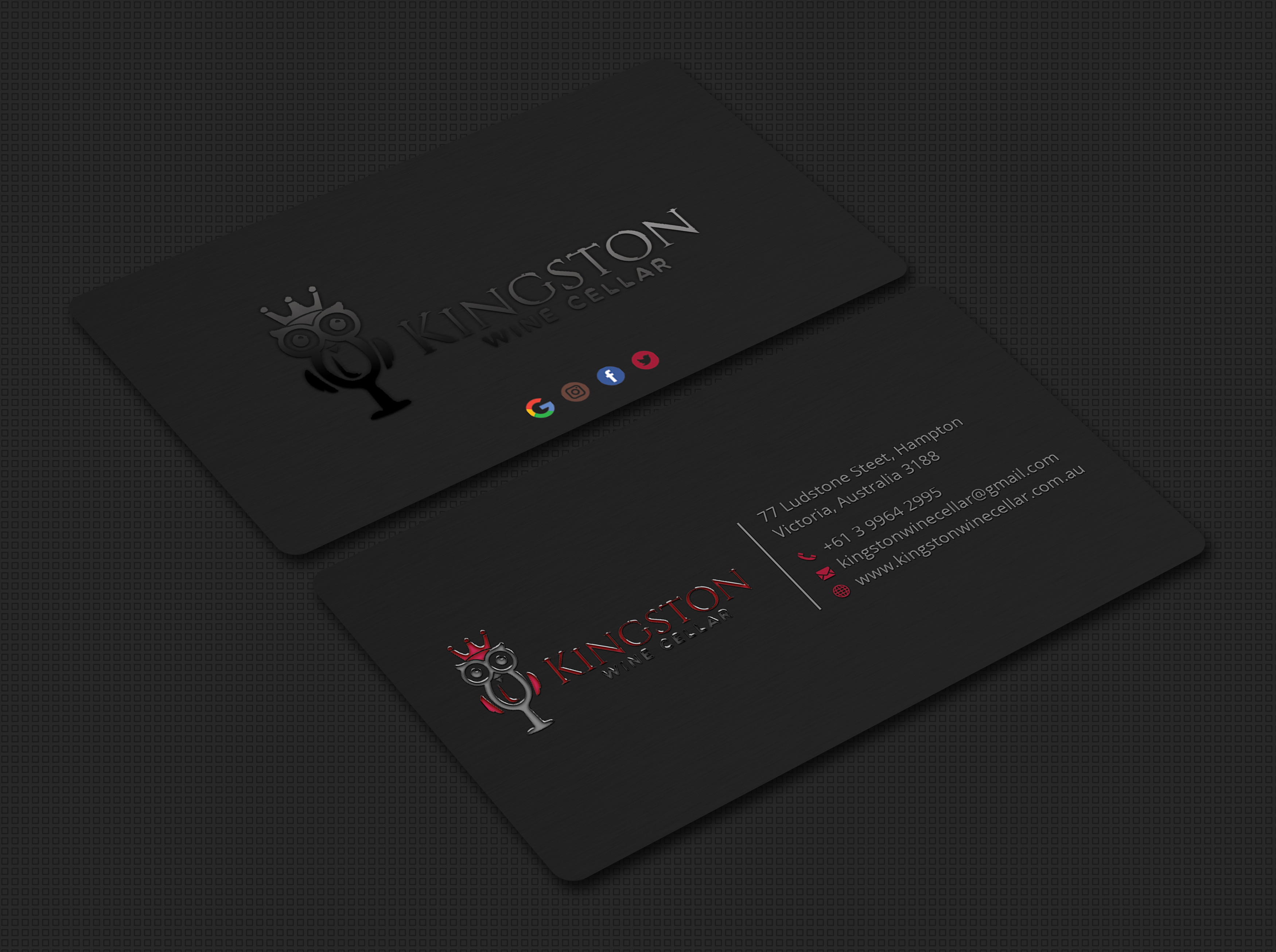 Business Card Design by Bold Pixels for Kingston Wine Cellar | Design #23120659