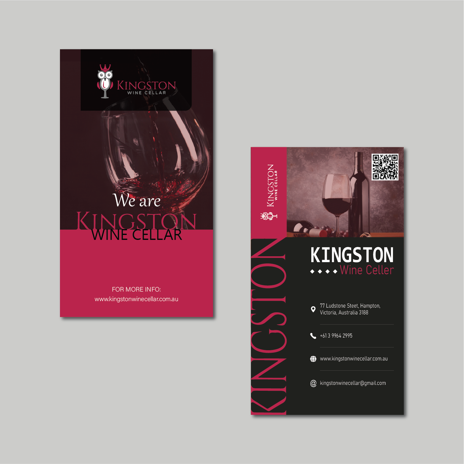 Business Card Design by Protima Khan for Kingston Wine Cellar | Design #23107237