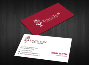 Diseño de Tarjeta de Presentación por Musa. A para Kingston Wine Cellar | Diseño: #23087208