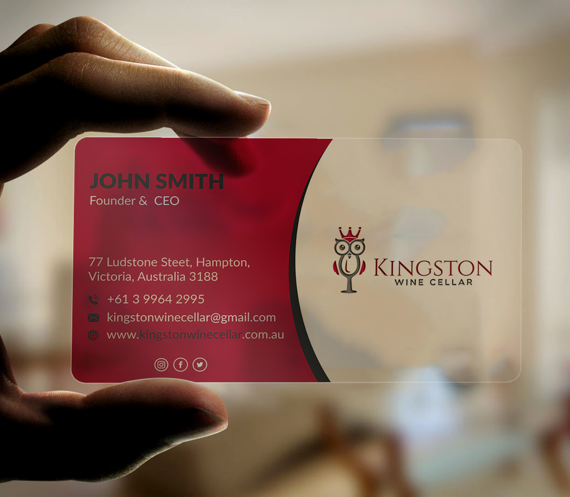 Diseño de Tarjeta de Presentación por Musa. A para Kingston Wine Cellar | Diseño #23087209