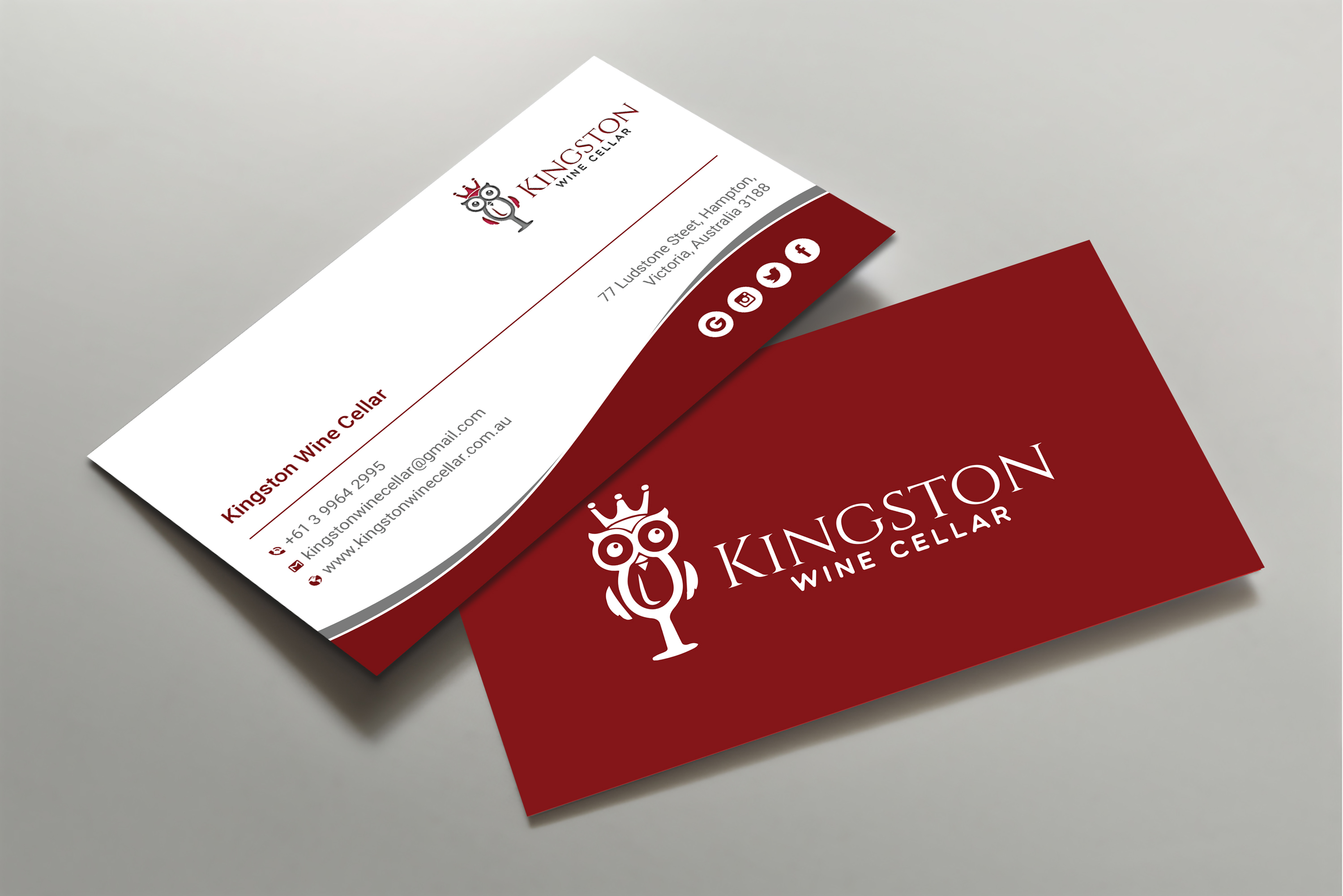 Business Card Design by Uttom 2 for Kingston Wine Cellar | Design #23085920