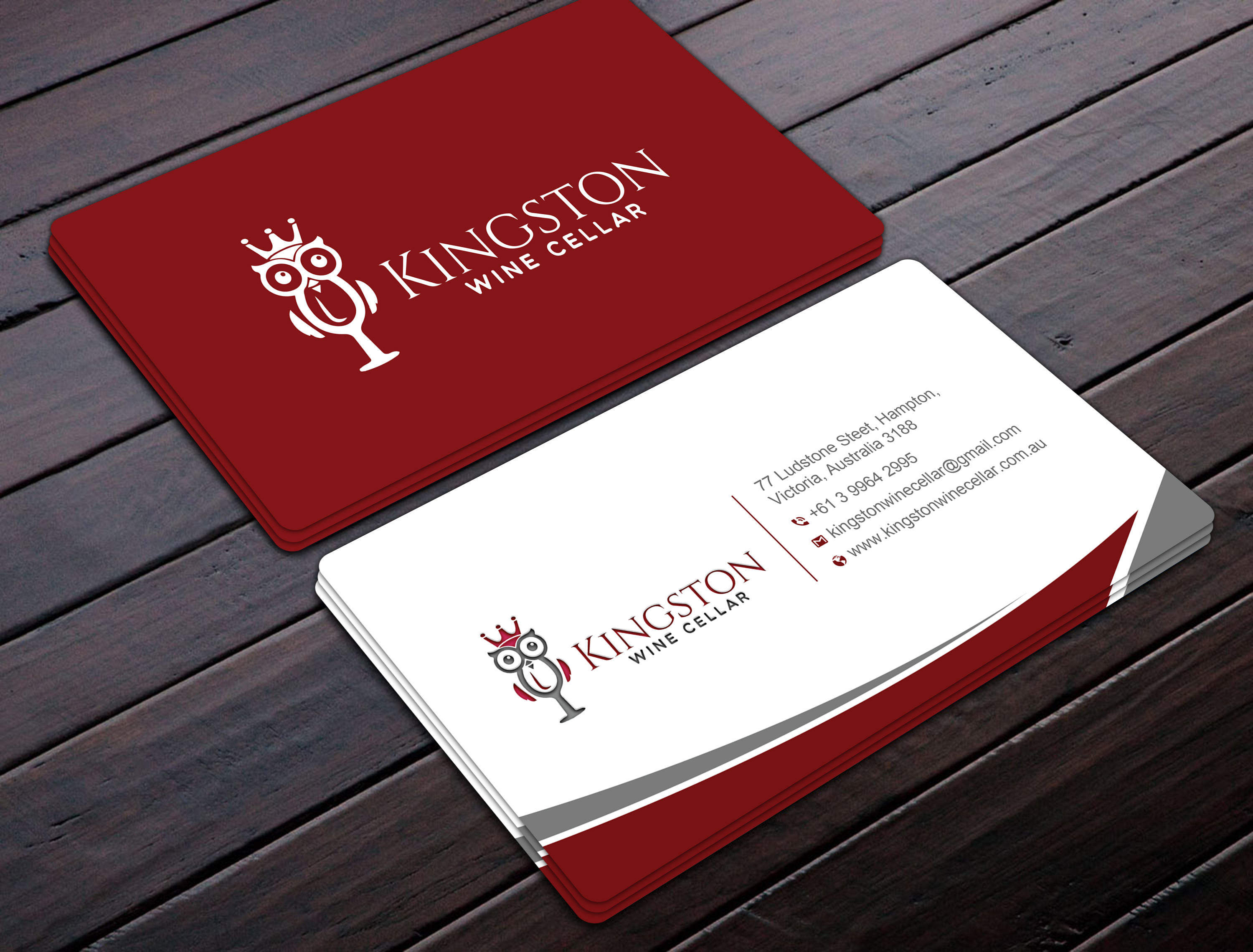 Business Card Design by Uttom 2 for Kingston Wine Cellar | Design #23085924