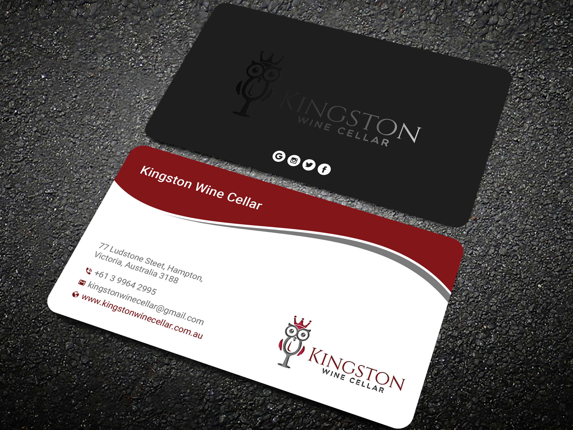 Visitenkarten-Design von Uttom 2 für Kingston Wine Cellar | Design #23086218