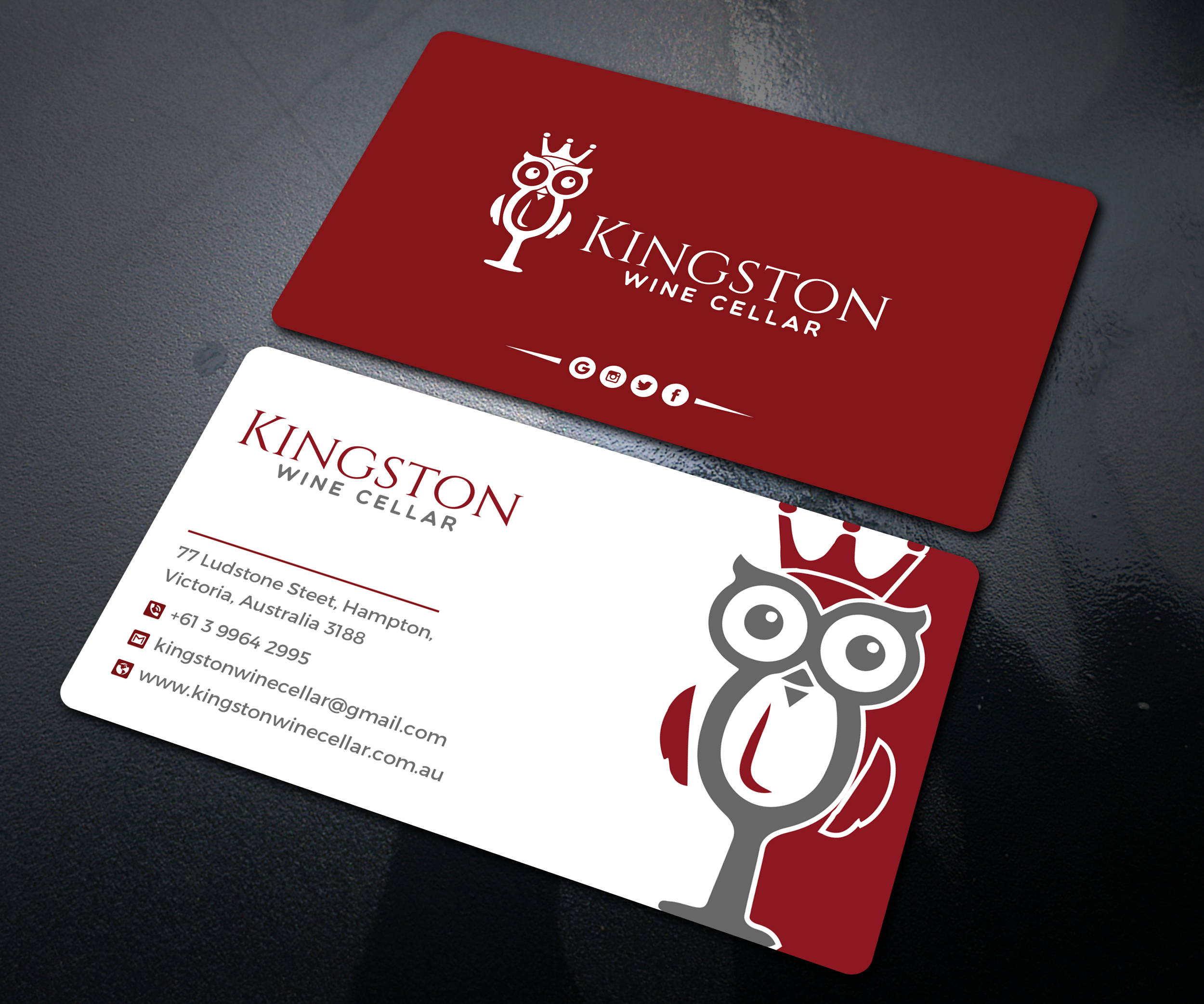 Visitenkarten-Design von Uttom 2 für Kingston Wine Cellar | Design #23106665