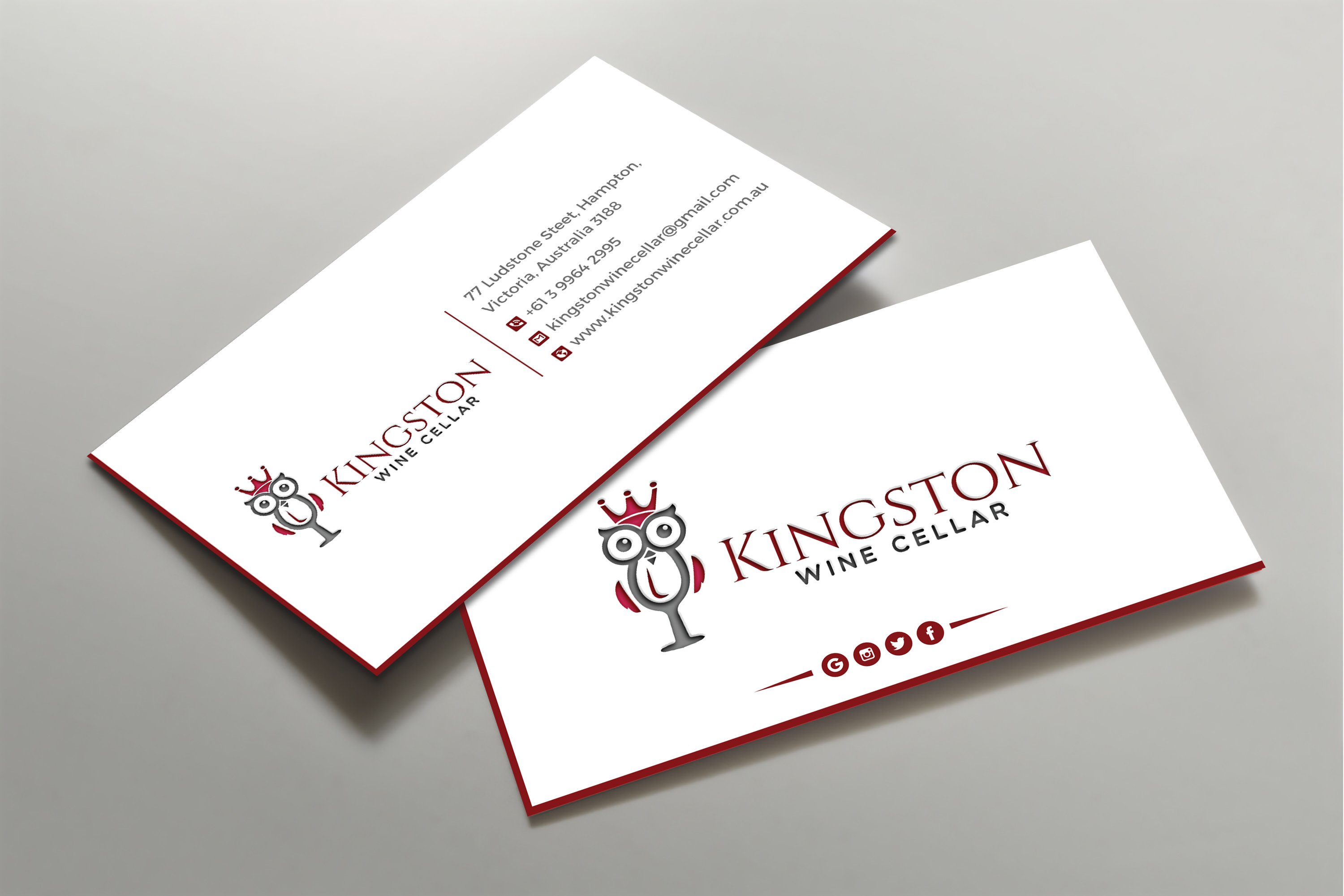 Business Card Design by Uttom 2 for Kingston Wine Cellar | Design #23106666